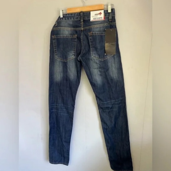 NWT - DSQUARED2 Size 29 Jeans Low Rise Blue White Y2K - Picture 11 of 13